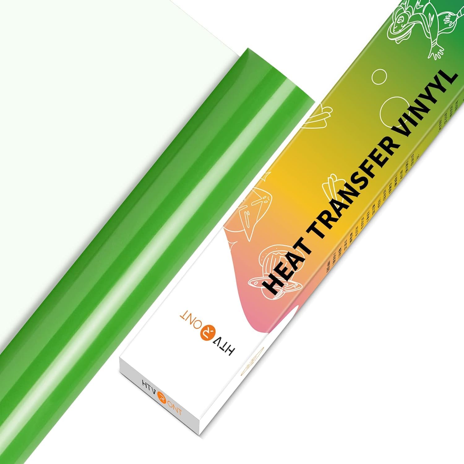 HTVRONT HTV Vinyl Rolls Heat Transfer Vinyl - 12" x 5ft Fruit Green