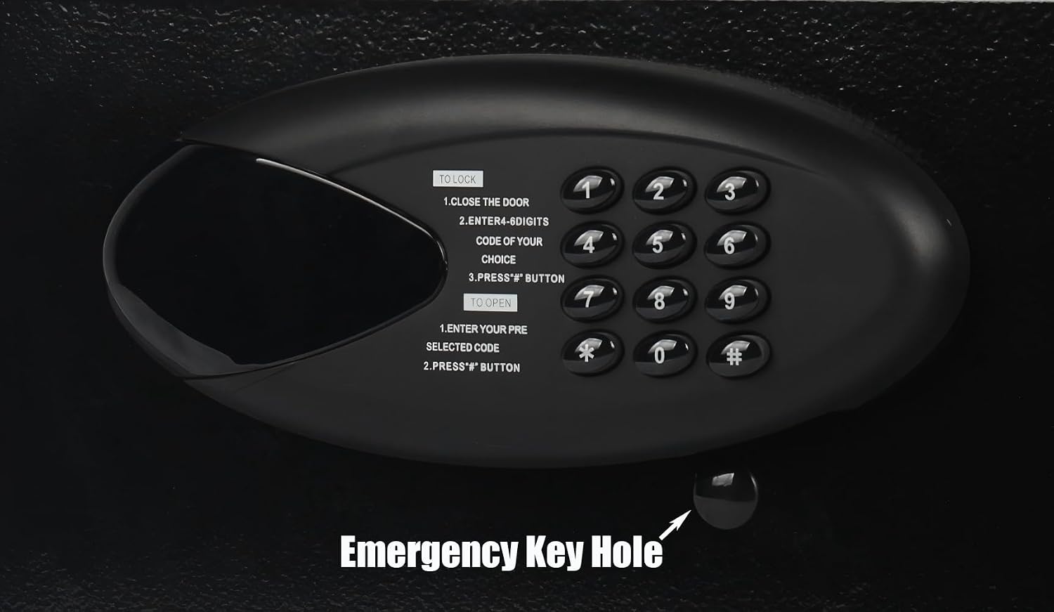 Safe Box, 1.0 Cu Ft Steel Security Safe with Digital Keypad for Home Hotel image 3