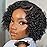 Srakuw Glueless Wigs Human Hair Pre Plucked Pre Cut Wear and Go Water Wave 4x4 Lace Closure Wigs for Black Women 180 Density Curly Bob Wig Human Hair 6 Inch