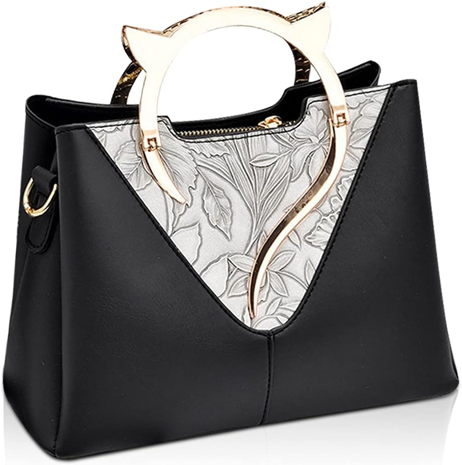 NICOLE & DORIS Fashion Handbags for Women Designer Cat Shape Handle Top-Handle Bags Crossbody Bag