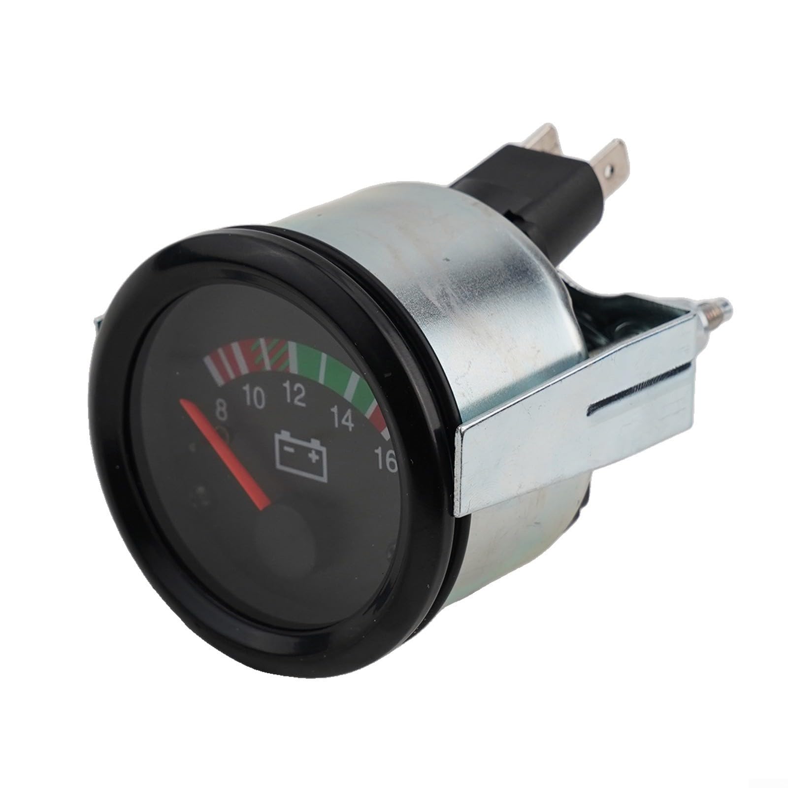 Digitales Voltmeter-Messgerät, 52 mm, 5,1 cm, für Auto, LKW, 8–16 V, LED-Display, schwarzer Armaturenbrett-Monitor