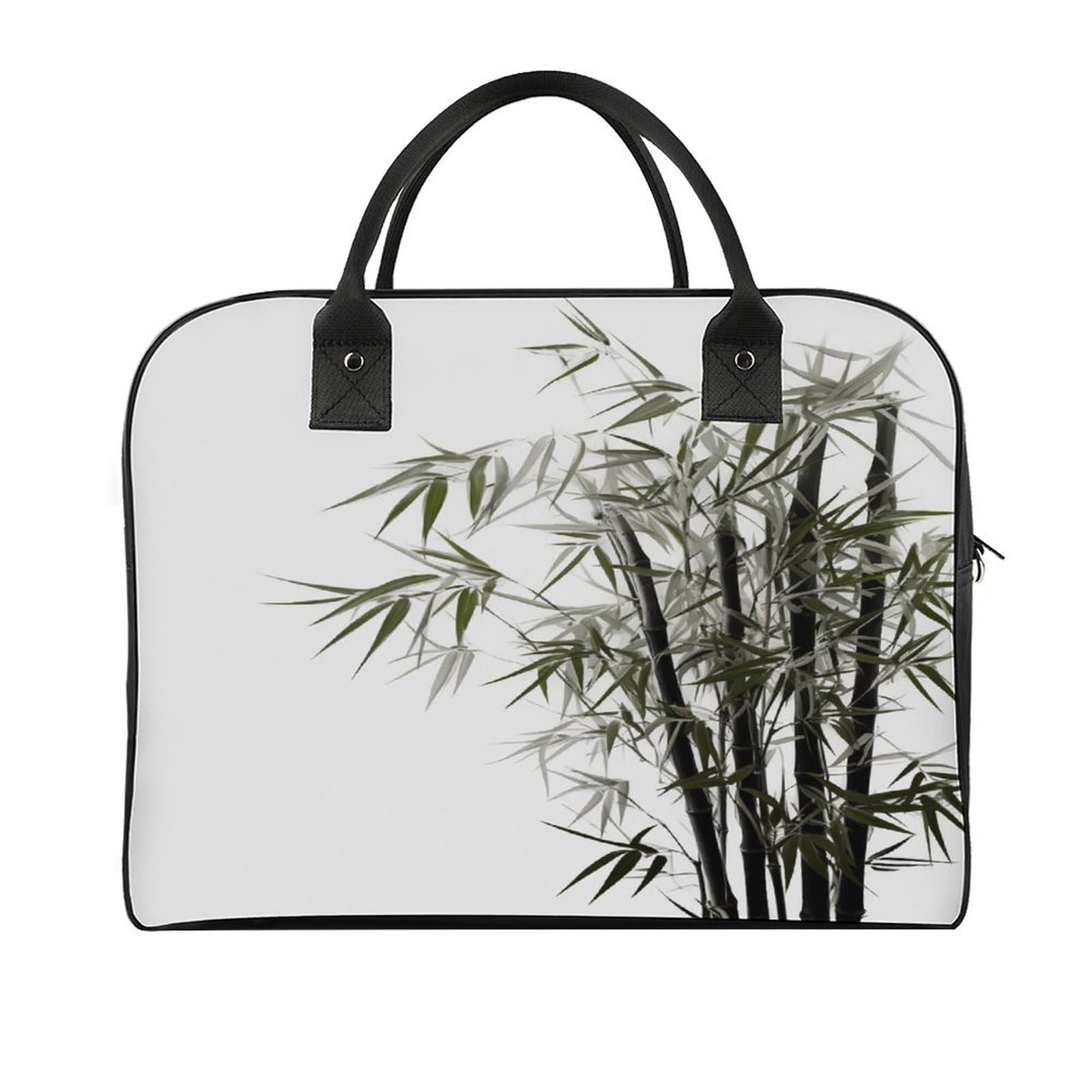 Asian Plant Laptop Tote Bag Casual Travel Handbag Multi Pocket Shoulder Bags for Work Travel