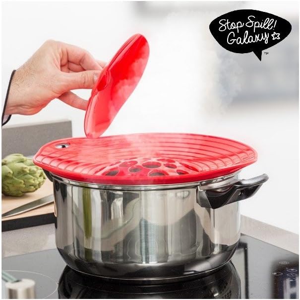 Appetitissime Stop Spill Galaxy Cap ANTIDERRAME, Silicone, Red, 30 x 0.5 cm