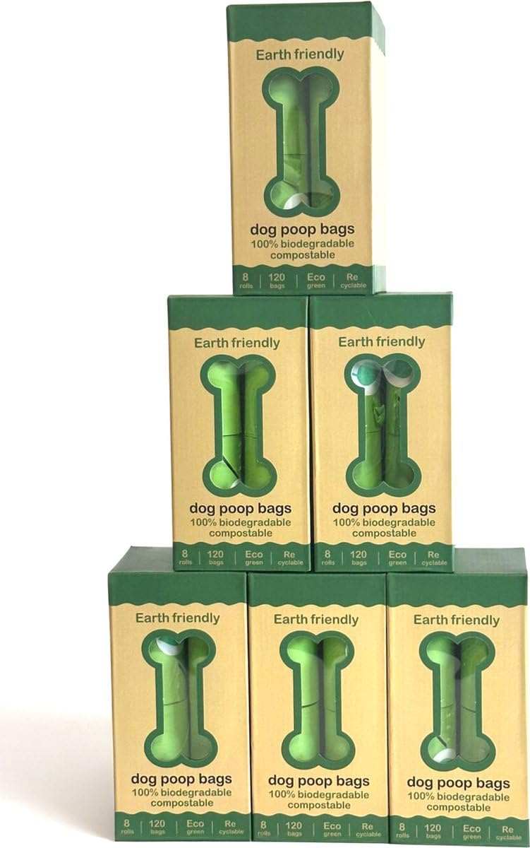 YAR Hundekotbeutel 360 Stück – 100% kompostierbar & biologisch abbaubar – Extra stark & auslaufsicher – 23x33cm – mit Minzduft – Recycelt & CO2-neutral – Grün – für alle Spender geeignet