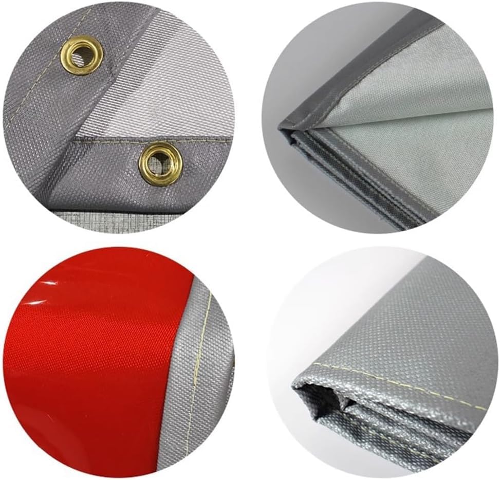 Générique Bâche de soudage en Rouleau, ignifugée, imperméable, résistante à l'usure et revêtue de Silicone, avec fenêtres intégrées. Rideau de Protection Anti-UV pour sou