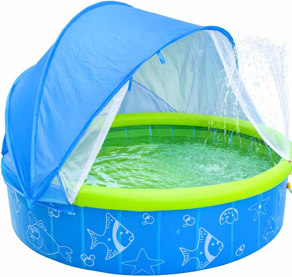 Portable Swimming Pool Non-Slip Doggie Bathtub, Quick to Set Up, and Drainage Hole