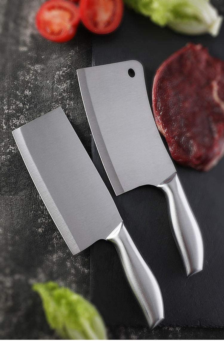 Butcher Knife Set, Cleaver Knife Set with Block 6 Pieces Knives Set