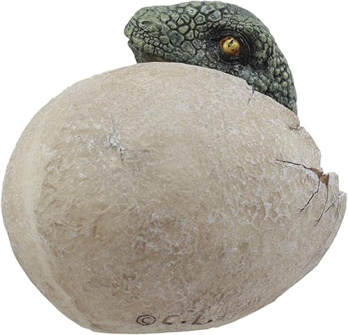 Miniatura 6 de Ebros Jurassic Era Predator Era - Figura de huevo de dinosaurio para incubar, velociraptor de 4 pulgadas de alto, estatua de cría de huevos,