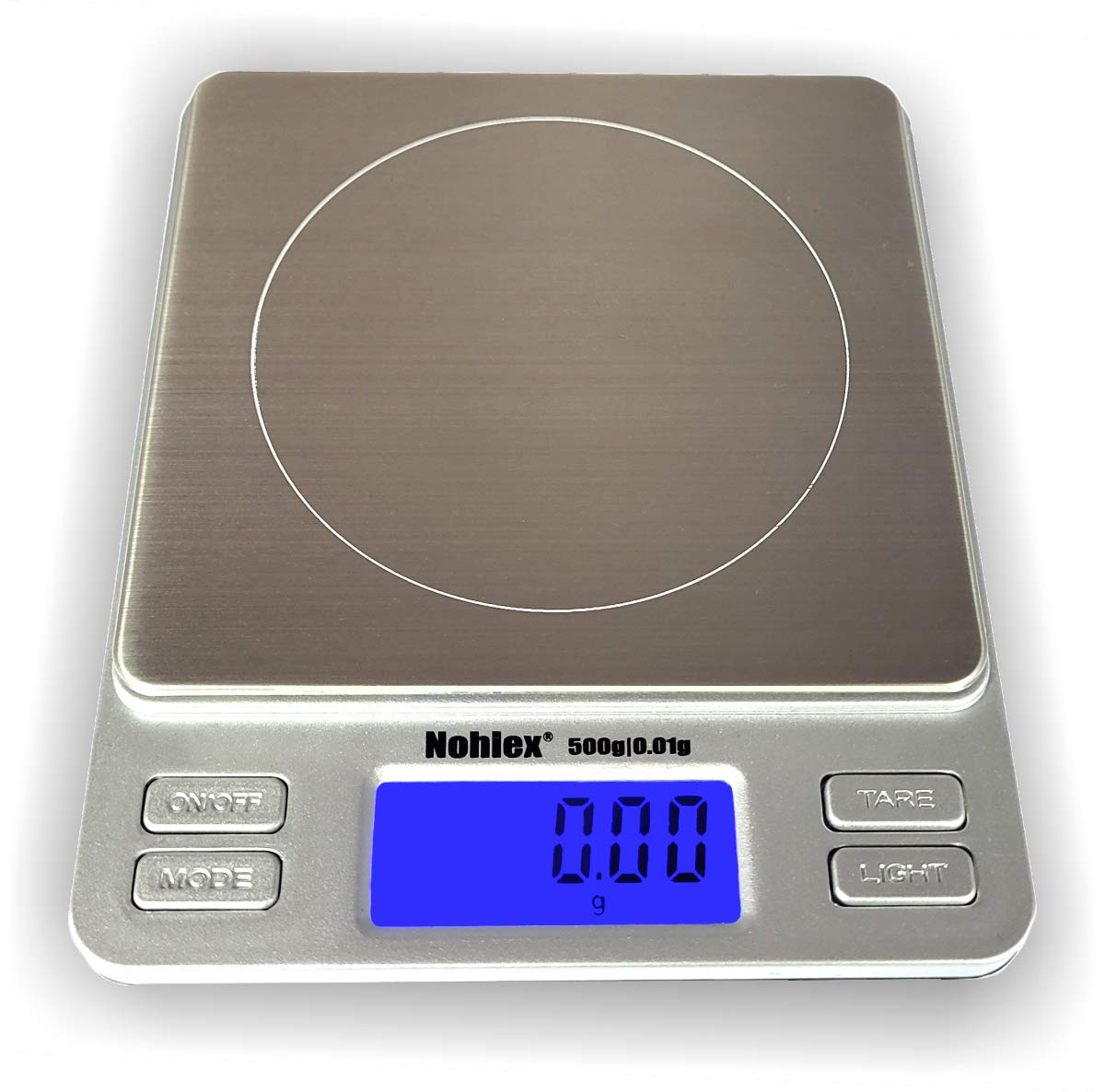 NTP500X Premium Feinwaage 500g/0.01g. Beleuchtete Anzeige - Edelstahl Wägeplatte - Goldwaage Münzwaage Digitalwaage Laborwaage Barista Waage
