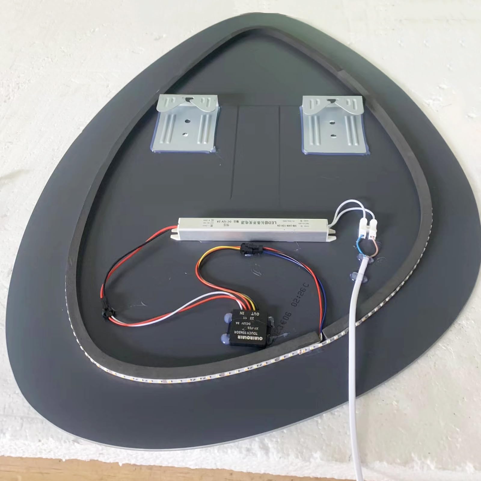 HZSCL Specchio da Bagno A Goccia A LED, 50x80cm/60x90cm/60x100cm, Specchio di Vanità con Illuminazione, 3 Luci LED Regolabili A Colori, Impermeabile/HD/antideflagrante (Size : 50x80cm/19.7x31.5in