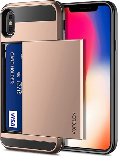 Miniatura 7 de Vofolen Funda para iPhone Xs Max - Tarjetero - Funda deslizante - Ranura para tarjeta de crédito - Bolsillo para identificación - Protección de