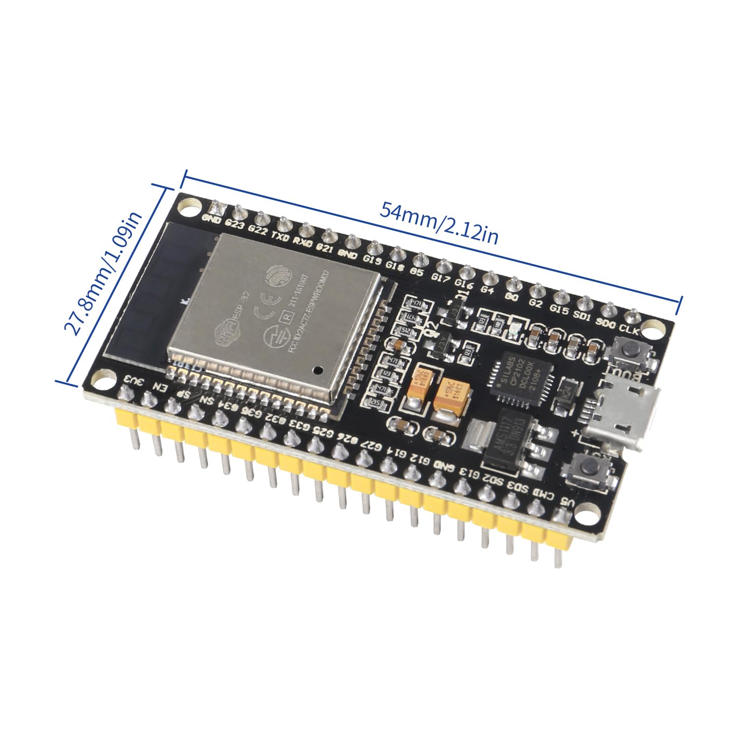 3Pcs ESP32 ESP-32S WiFi Development Board Unassembled NodeMCU-32S Mikrocontroller Prozessor Integrierter Chip 3Pcs ESP32 ESP-32S WiFi Development Board Unassembled NodeMCU-32S Mikrocontroller Prozessor Integrierter Chip
