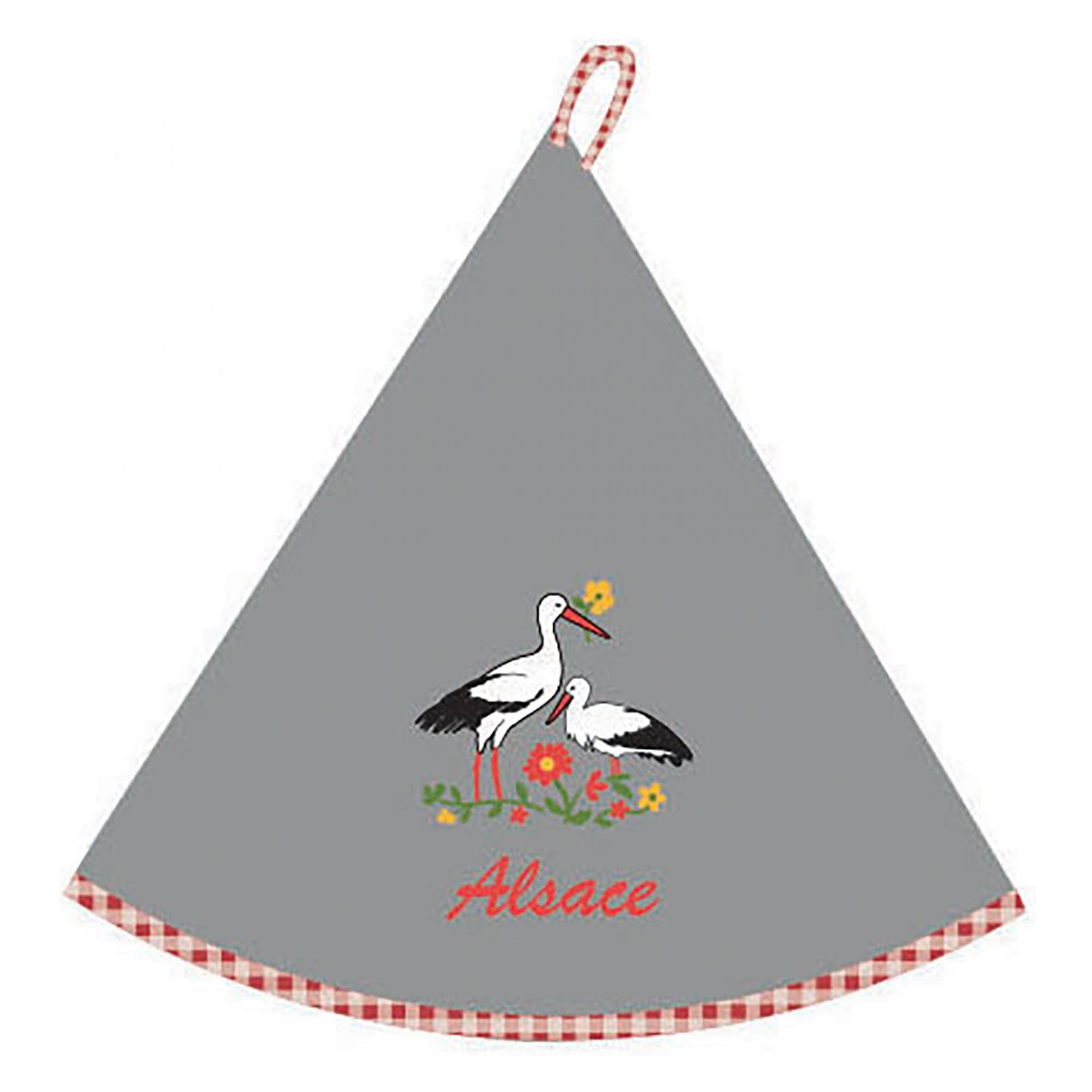 Winkler Hand Towel Round Blom Alsace Grey Diameter 60 cm