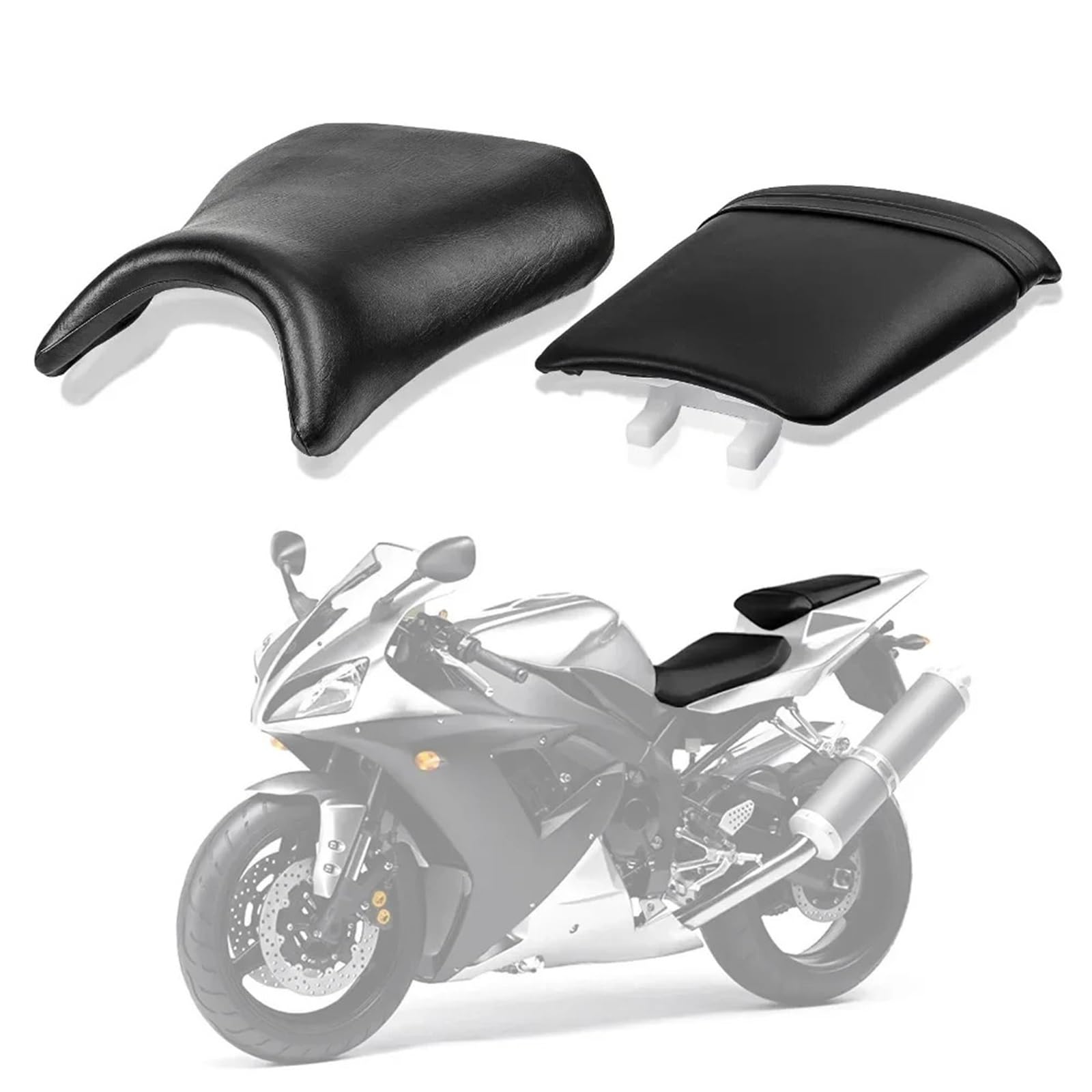 Akcesoria motocyklowe Kierowca z przodu, pasażer z tyłu, na siedzenie, poduszkę pasażera, dla, YZF R1 2002 2003 pokrowiec na poduszkę tylnego siedzenia motocykla