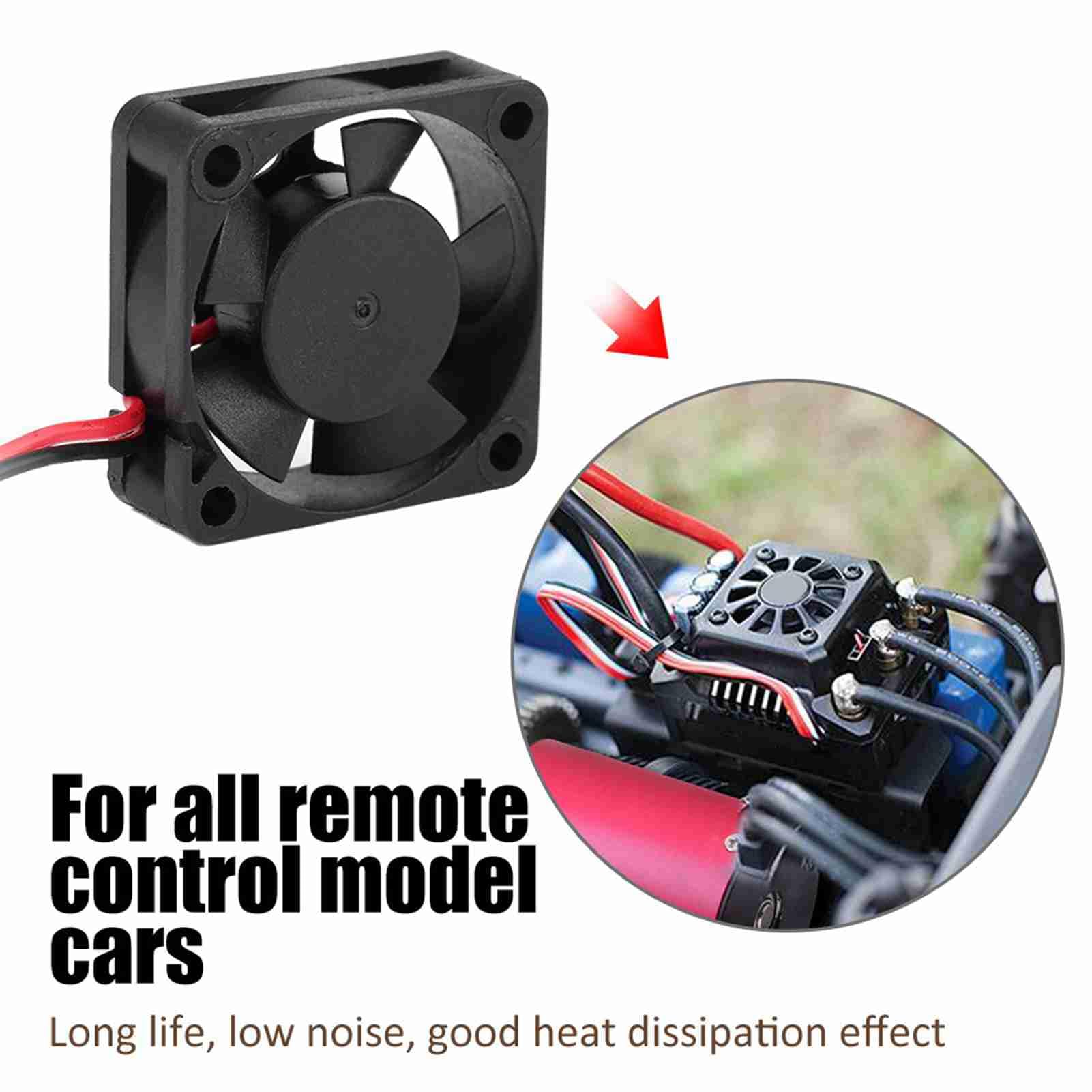 Nunafey Ventilateur De Refroidissement Avec Dissipateur Pour Moteur RC 540/550/3650/3660 – Noir