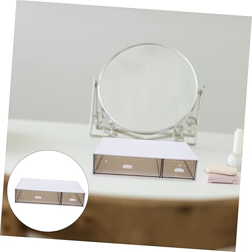 Miniatura 4 de EXCEART Caja de almacenamiento con cajón, vitrina de cosméticos, cajón de almacenamiento apilable, organizador de tocador, cubos de almacenamiento