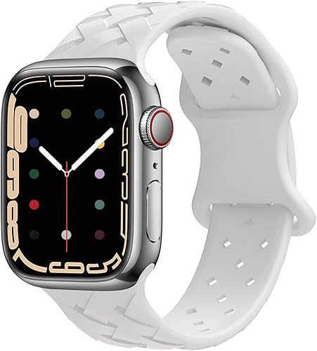 Miniatura 5 de Correas de silicona suaves compatibles con Apple Watch Band de 4945441.654 in 41401.496 in para mujer y hombre, correa deportiva impermeable y