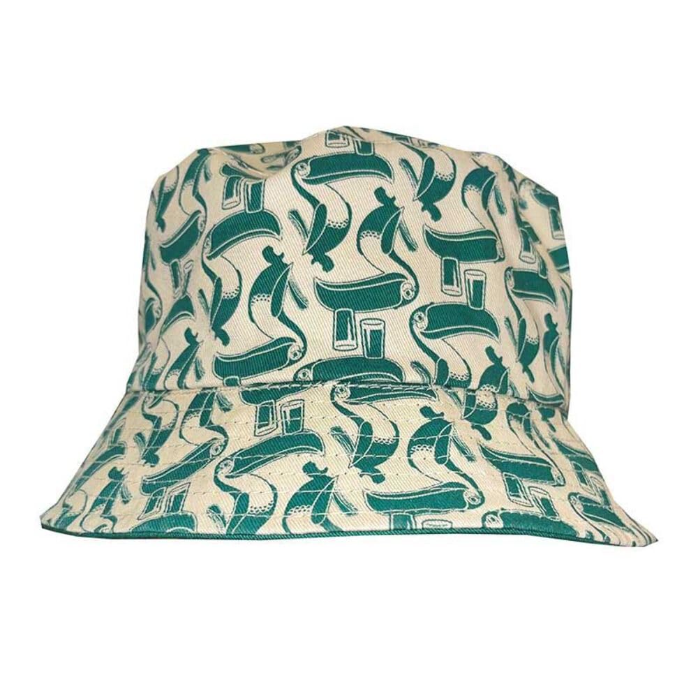Guinness Green Reversible Sun Bucket Hat with Harp and Toucan Designs