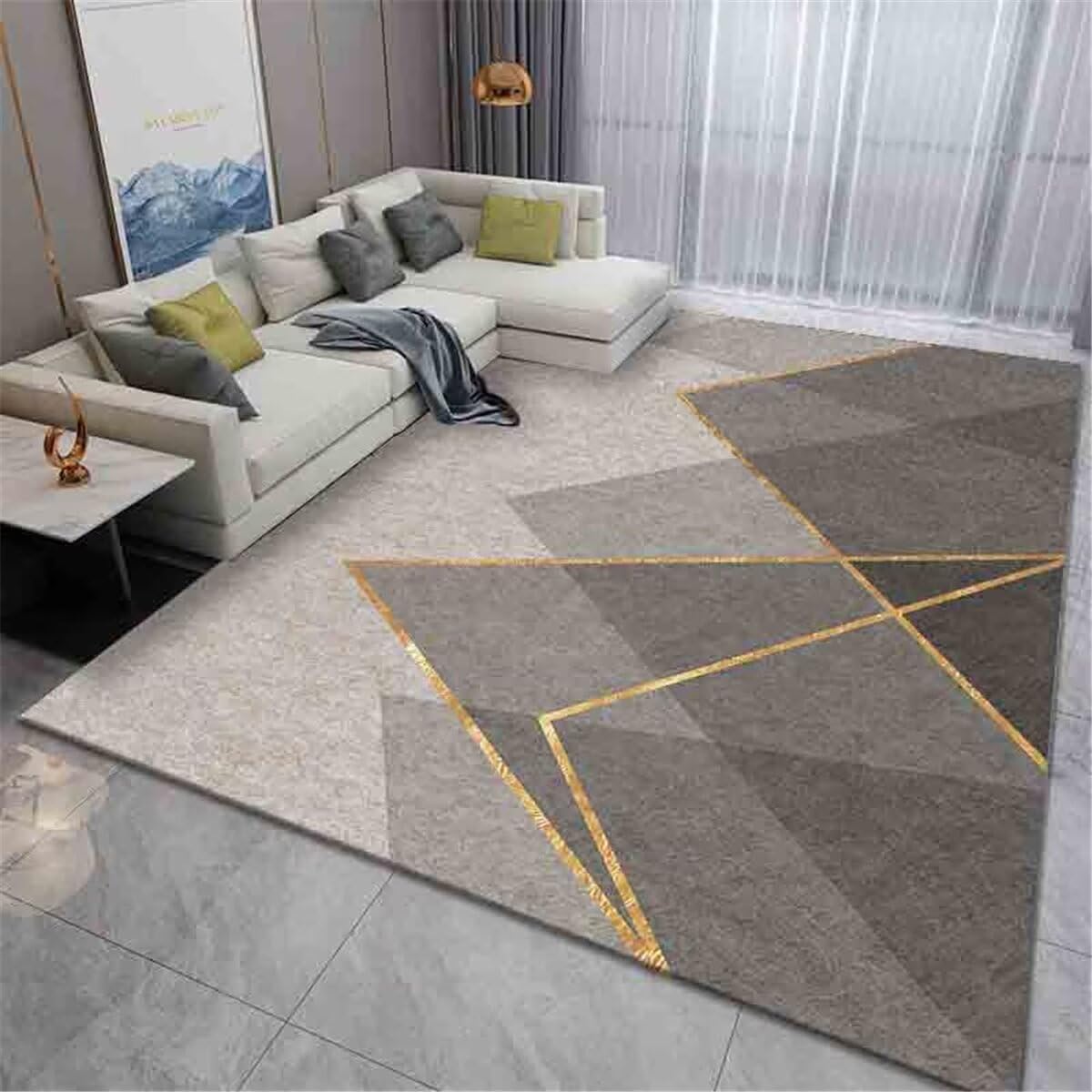 Tapis chambre garçon gris anti-bruit pour protéger le sol du bureau
