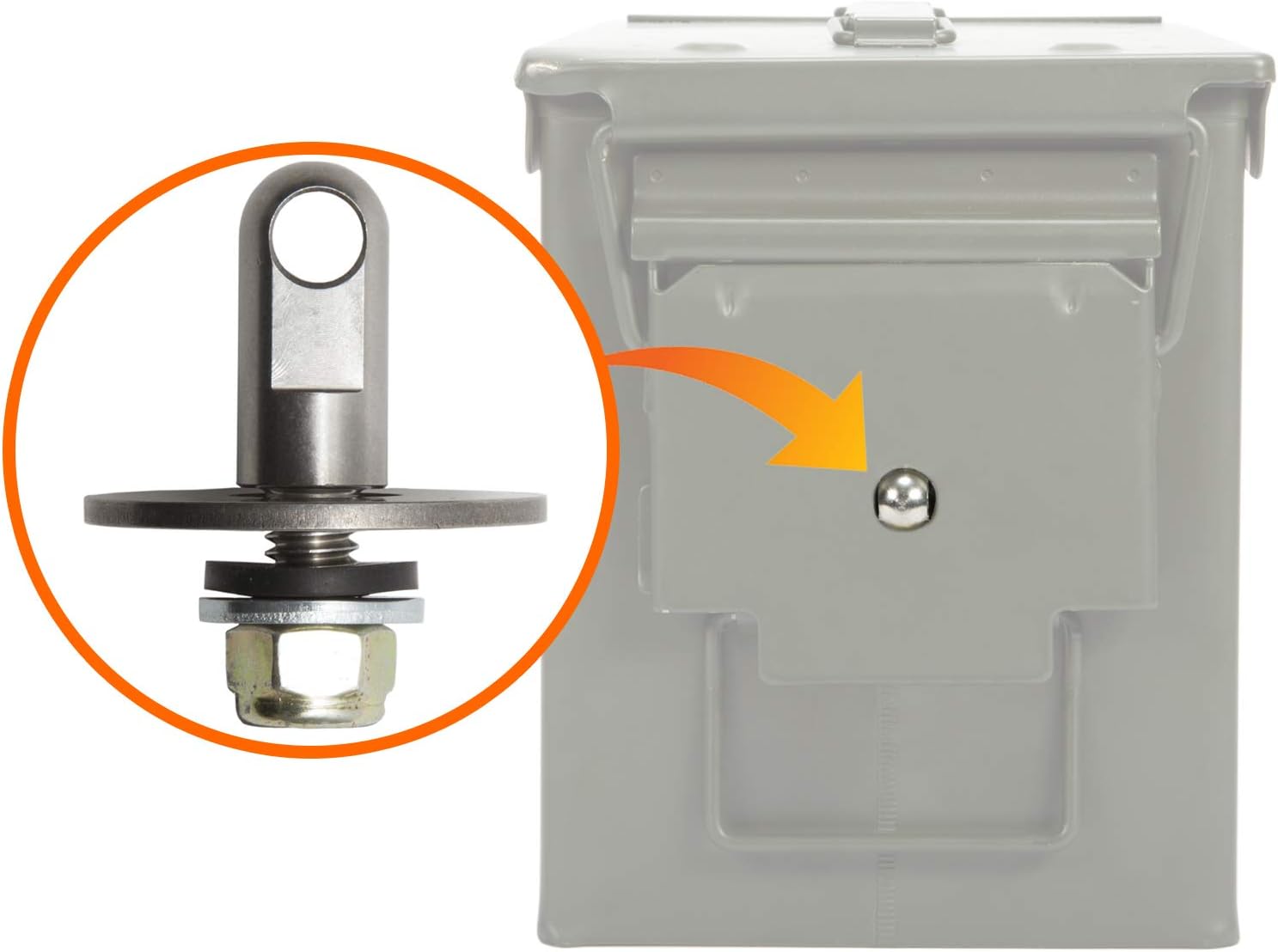 Tactical Overlord Ammo Box Locking Kit Storage Converter Hardware Kit for .50 Cal, Fat 50, 30 Cal, 20 mm, 40 mm Ammunition Cans Set of 2 Made in The USA
