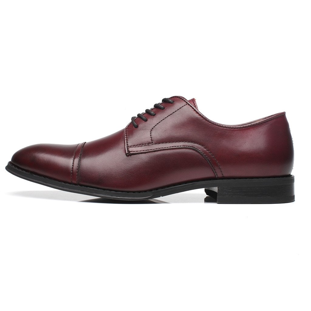 La Milano Mens Leather Updated Classic Cap Toe Oxfords Lace Dress Shoes