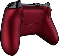 Vista 5 de eXtremeRate Soft Touch Grip - Paneles traseros personalizados para Xbox One S y One X, rieles laterales de repuesto rojo escarlata con cubierta