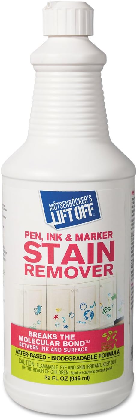 Motsenbocker's 40903 Lift Off #3: Pen Ink & Marker Graffiti Remover 32oz Flip-Top Bottle 6/Carton