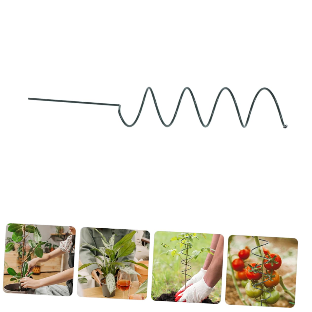 Abaodam 3 Sätze Pflanzenstützpfähle Spiral Hohe Stützstäbe Für Tomaten Kletterpflanzen Und Blumen Wetterfest Und Dekorativ Für Garten Und Balkon Einfache Installation Und 5 Stücke * 3