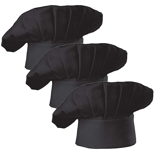 Hyzrz Set of 3 Pack Adult Chef Hat Adult Adjustable