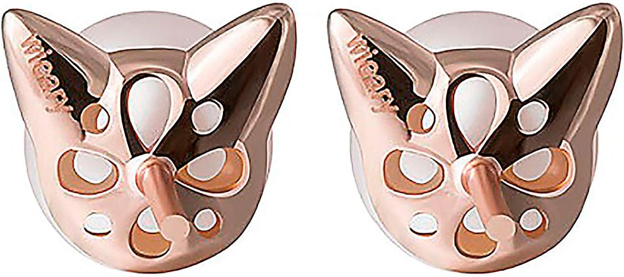 Wicary Cat Earrings Sterling Silver Pearl Earrings for Women Cat Stud Earring for Cat Lovers - Image 6