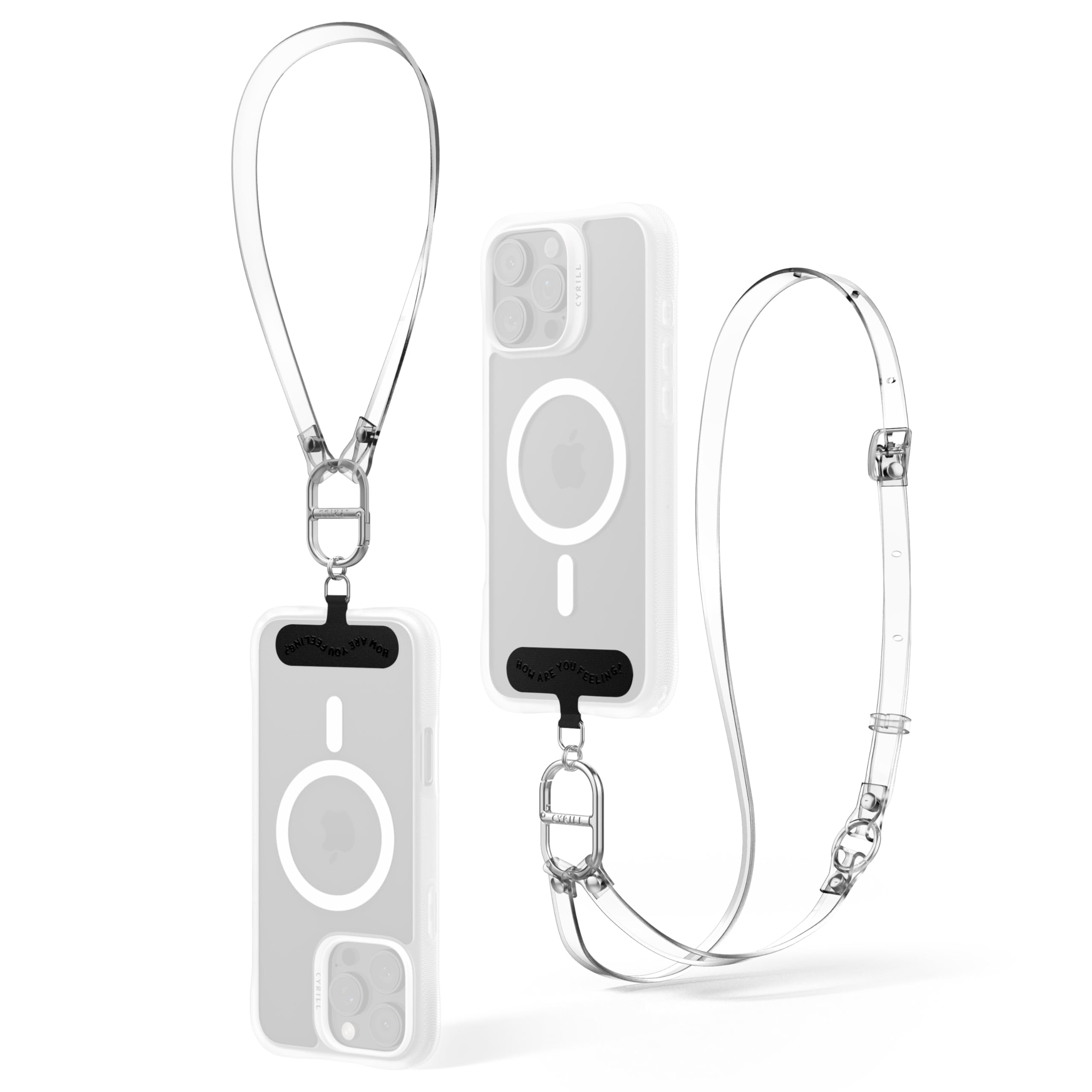 CYRILL Charm Strap, Clear Universal Cell Phone Strap, Waterproof Crossbody and Wristlet Strap - PVC Crystal Clear (B0D6Q28GXD) Amazon Price History, Amazon Price Tracker