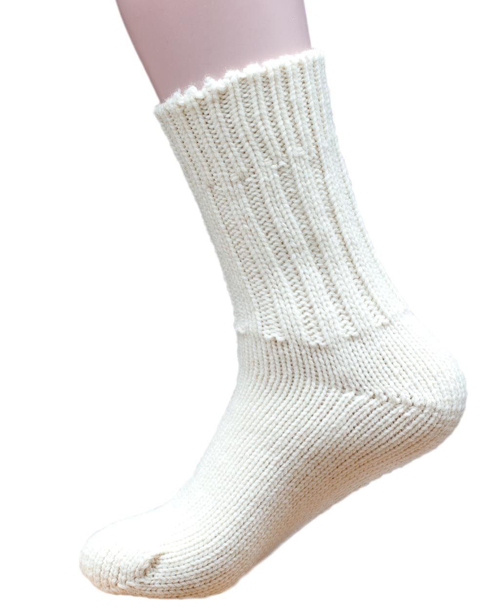 Hirsch Natur Men's Natural 100% Pure Wool Chunky Knit Ankle Sock (2. Uk 5-6 / Eu 38-39, 4. Undyed (Ecru))