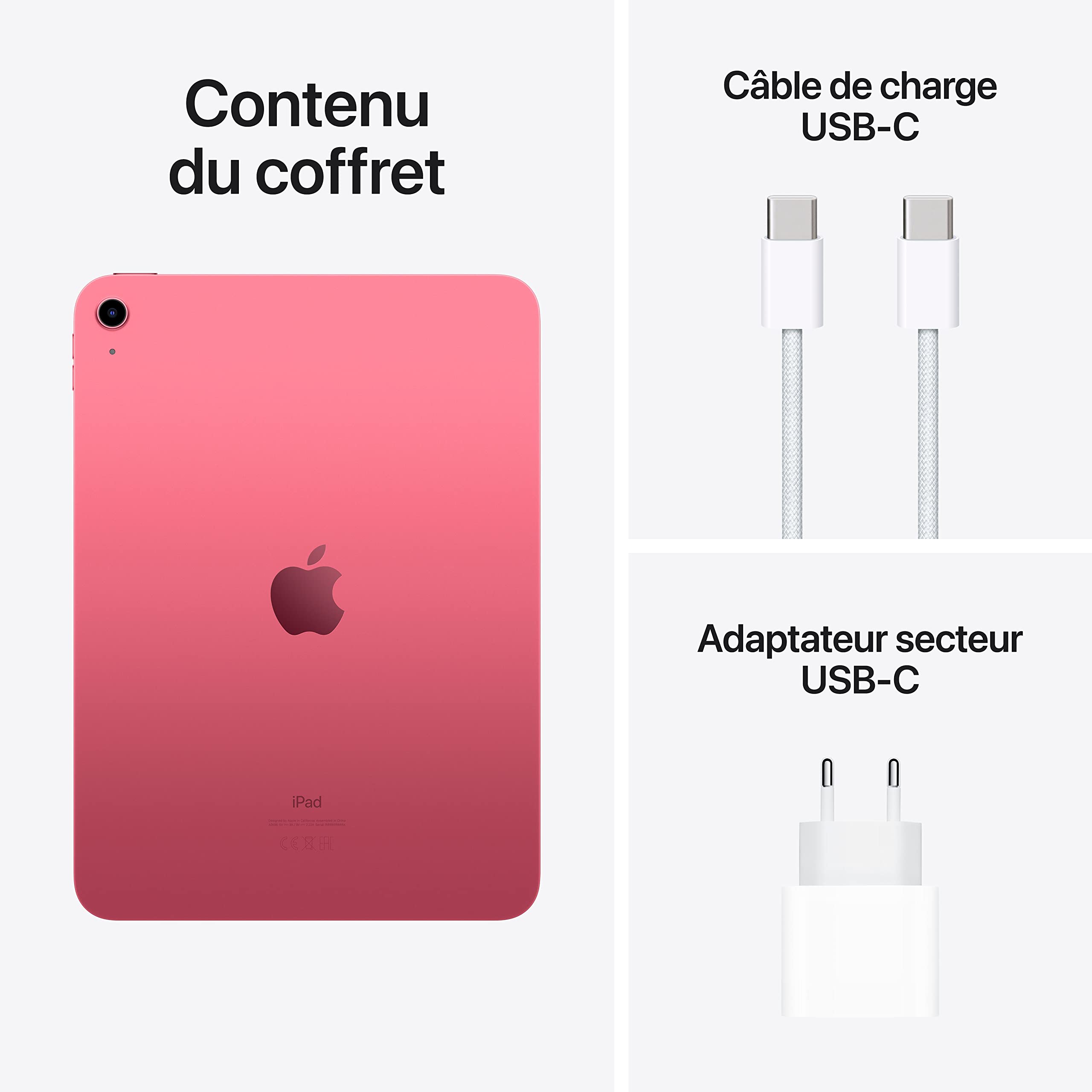 2022 Apple iPad (10.9-zoll, WiFi, 64GB) Rosa (Generalüberholt)