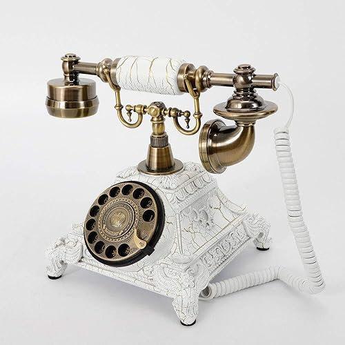 Miniatura 3 de Royal Vintage Teléfono de escritorio antiguo Teléfono retro con cable Rotary Antique Dial Auricular con cable Escritorio en casa Oficina Teléfono
