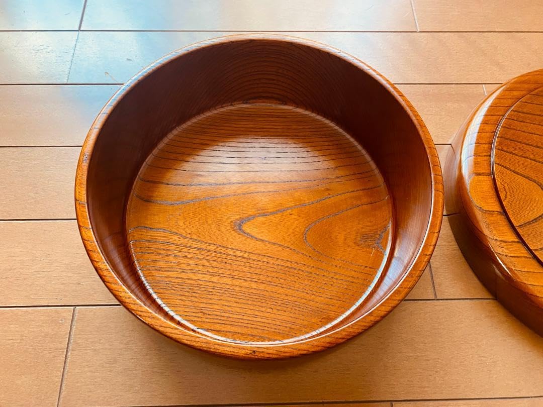 新品未使用] 伝統工芸品 欅(けやき) くりぬき 茶びつ 天然うるし仕上げ