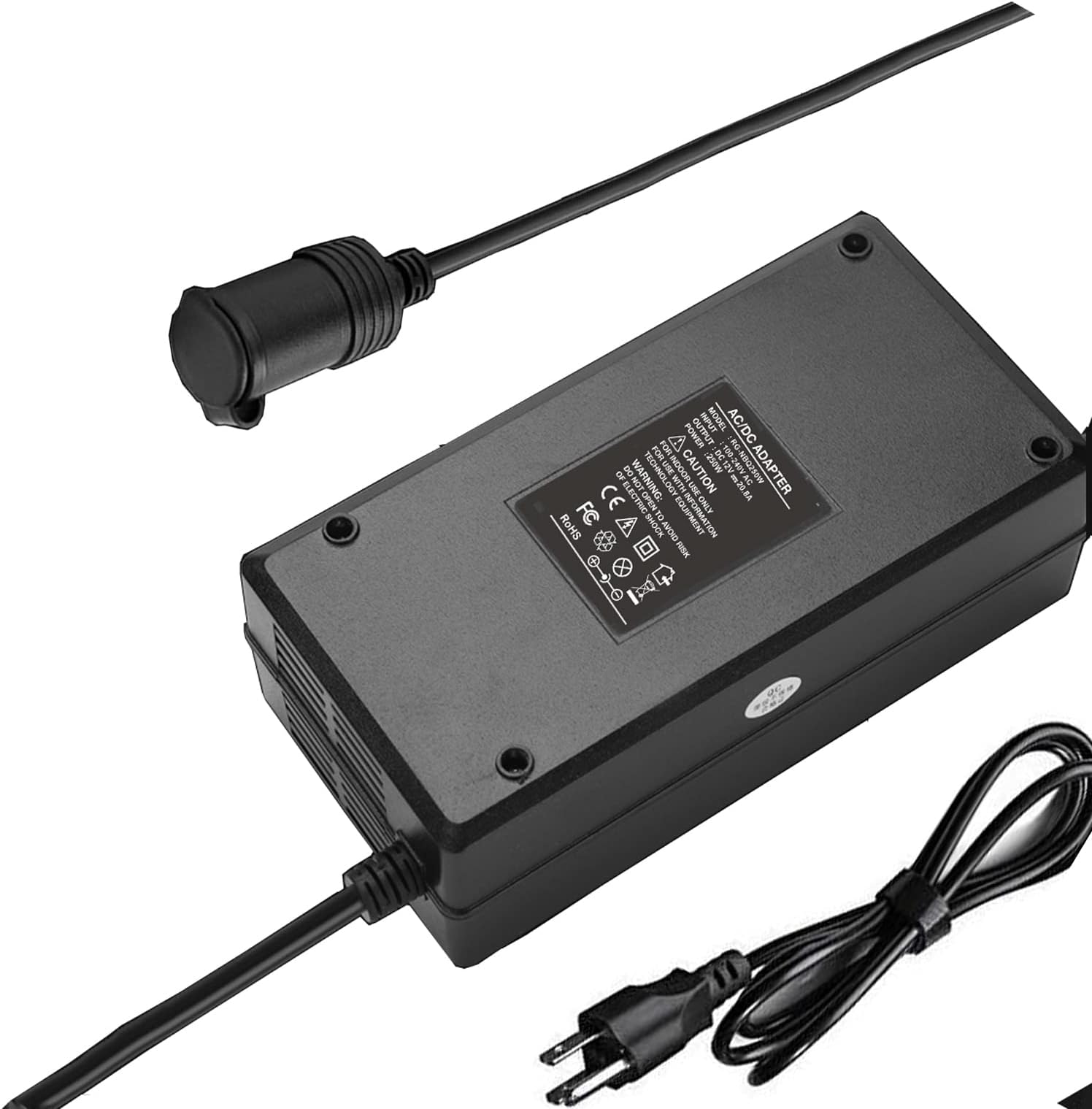 Amazon.com: AC to DC Converter, 12V 2A 24W Car Cigarette Lighter Socket ...