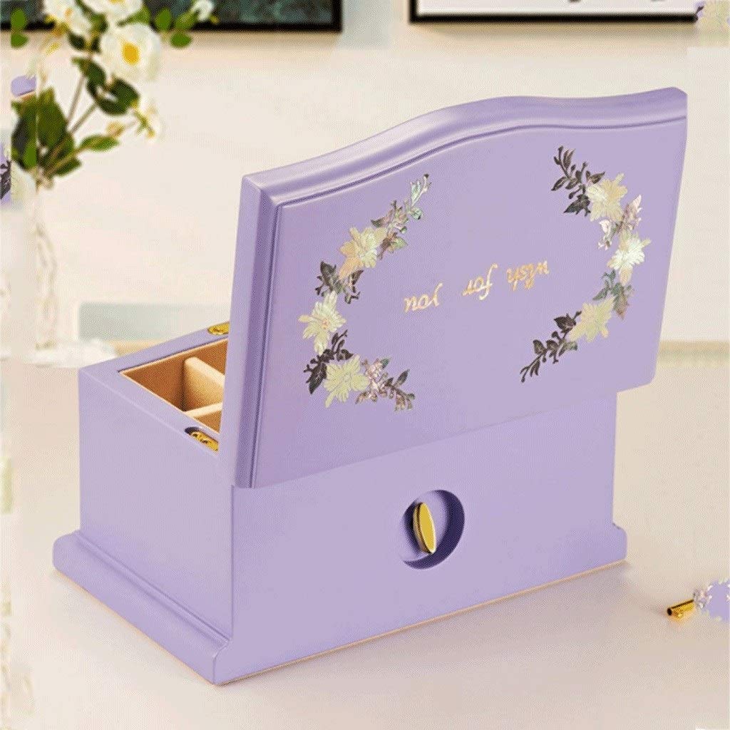 Caja de Musica De Gama Alta Hecha a Mano Caja de música Puede Poner joyería Perfecta del Regalo cumpleaños Navidad San Valentín