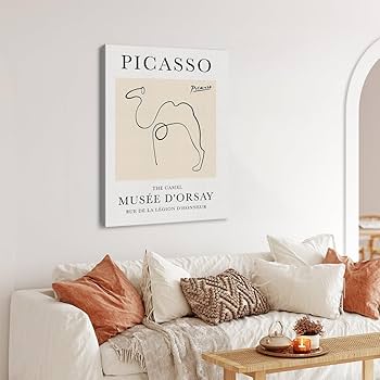 パブロ　ピカソ　アート　ヴィンテージ Amazon.co.jp: ヴィンテージ ピカソ 犬 猫 鳥 馬 キャンバス