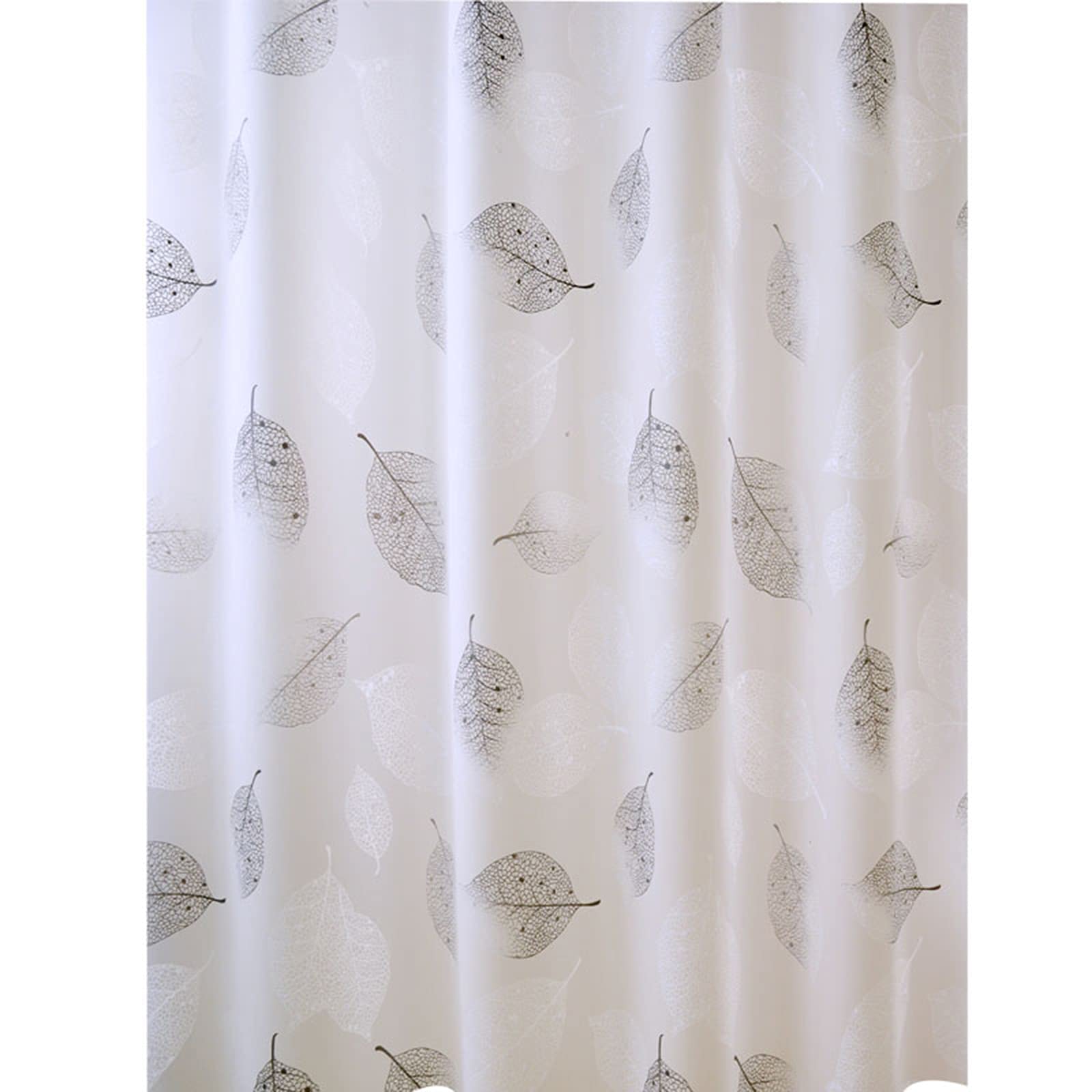 Rideau de douche design feuille artistique pour une décoration de salle de bain zen