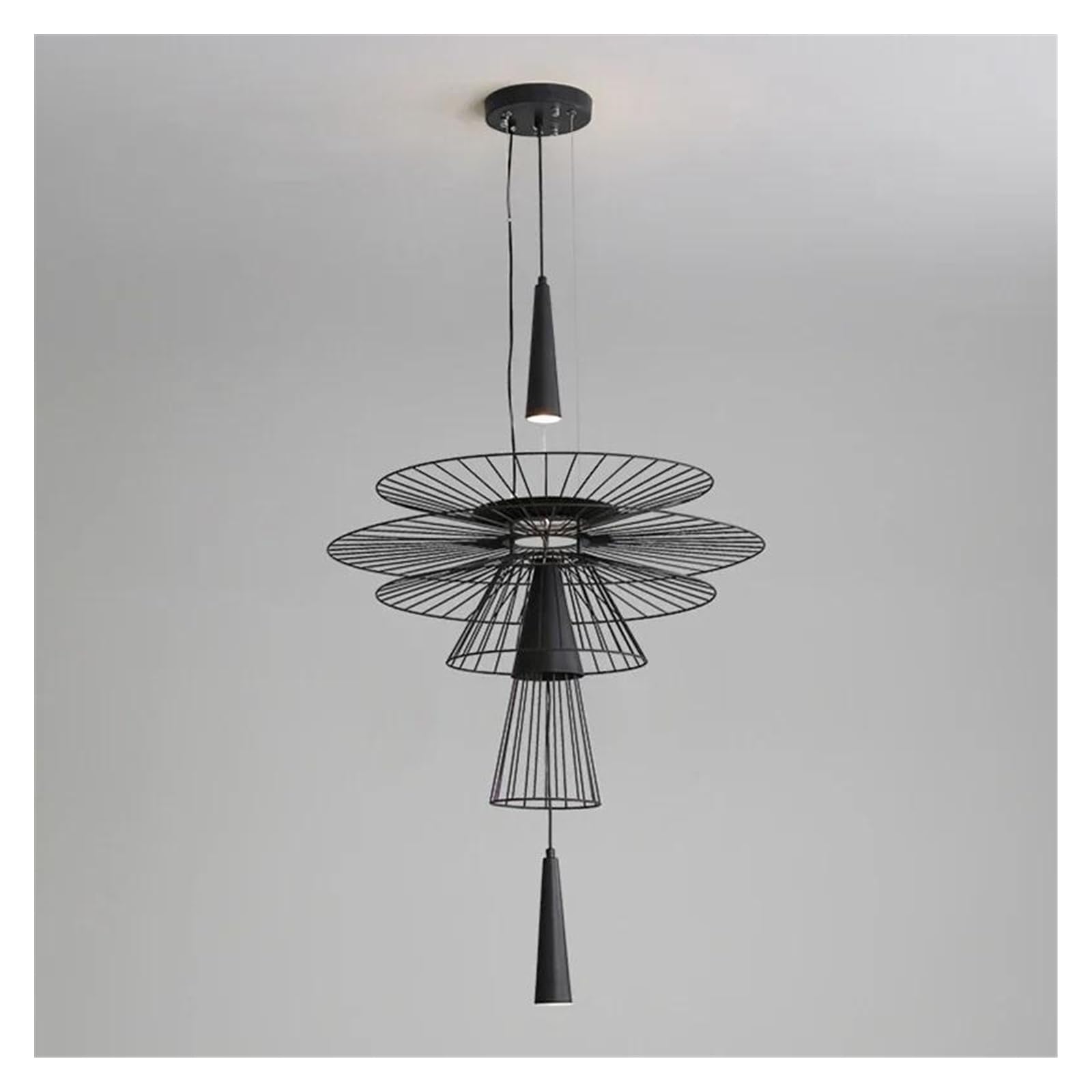 Suspension LED moderne luminaire en fer forgé haute luminosité pour restaurant
