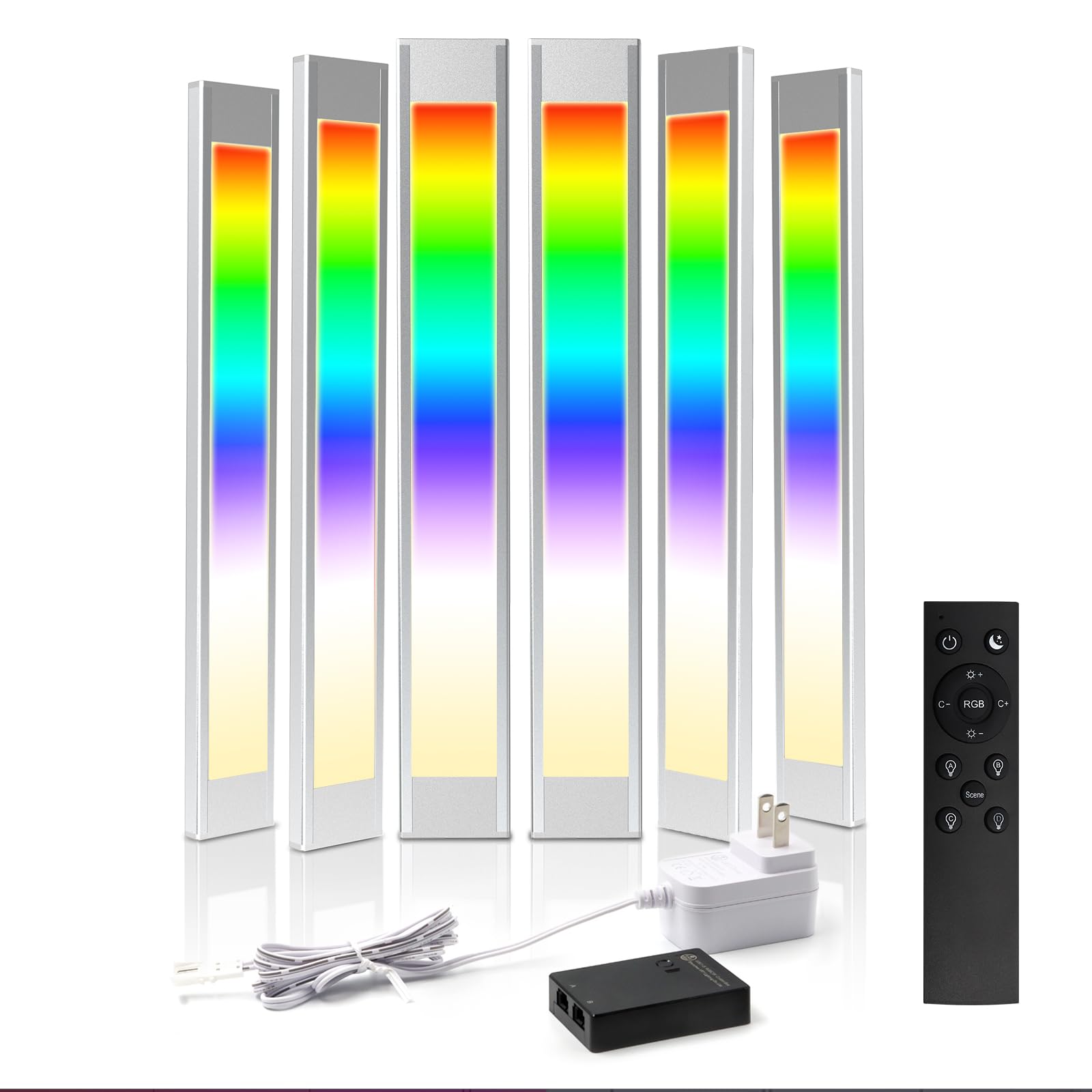 VST 6Pack RGB Under Cabinet Lighting with Adjustable White Light