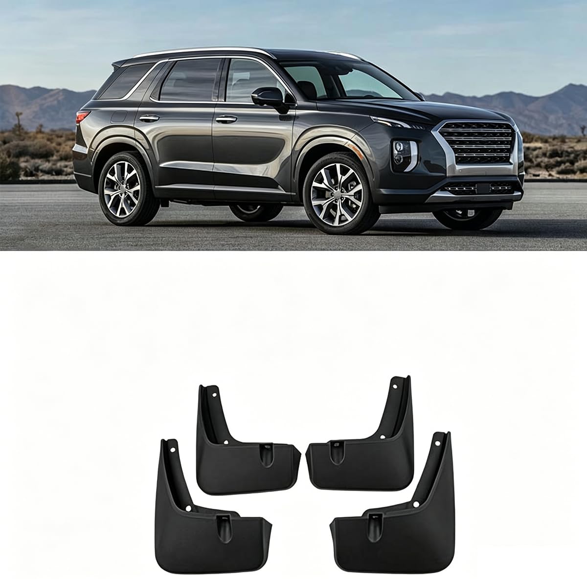 BXQDAM Car mud flaps,Compatible with Hyundai Palisade 2019-2023,Car exterior accessories