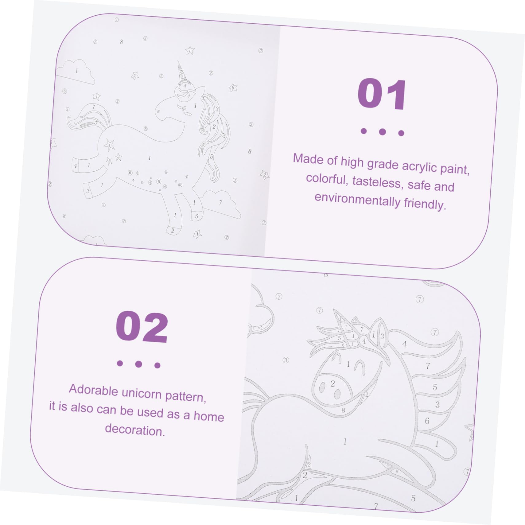 STOBOK Kit De Pintura Al Óleo Para Niños 2 Juegos Pintura Por Números Pinturas Acrílicas Pintura A Mano Imagen