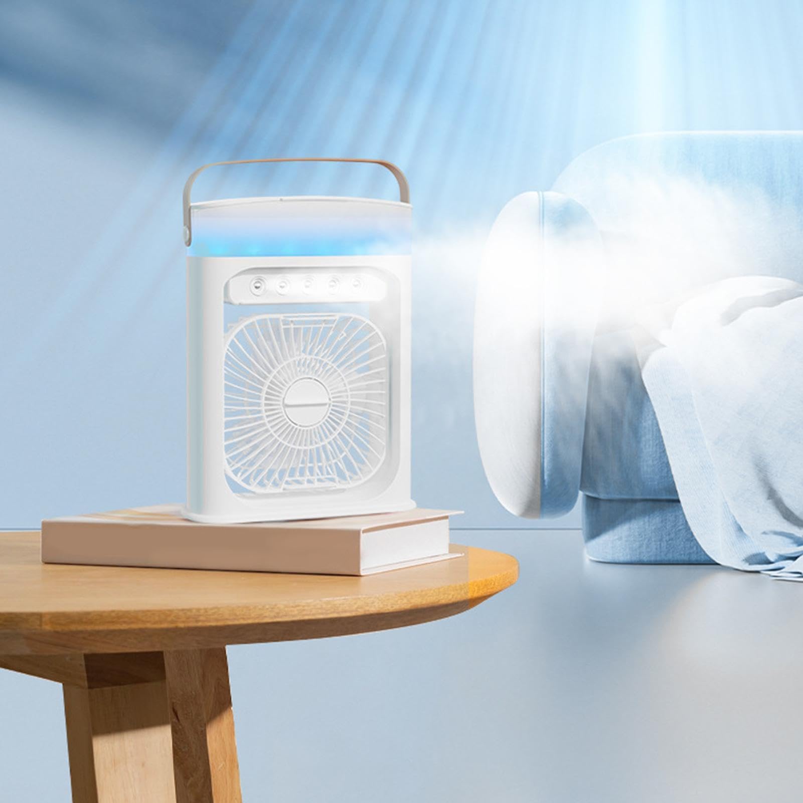Generico Ventilatore da Scrivania Raffreddamento e Umidificazione | ventilatore da comodino per Proprietari Affittuari Home Office Camera Studio Dormitorio Garage Officina Appartamento Nursery