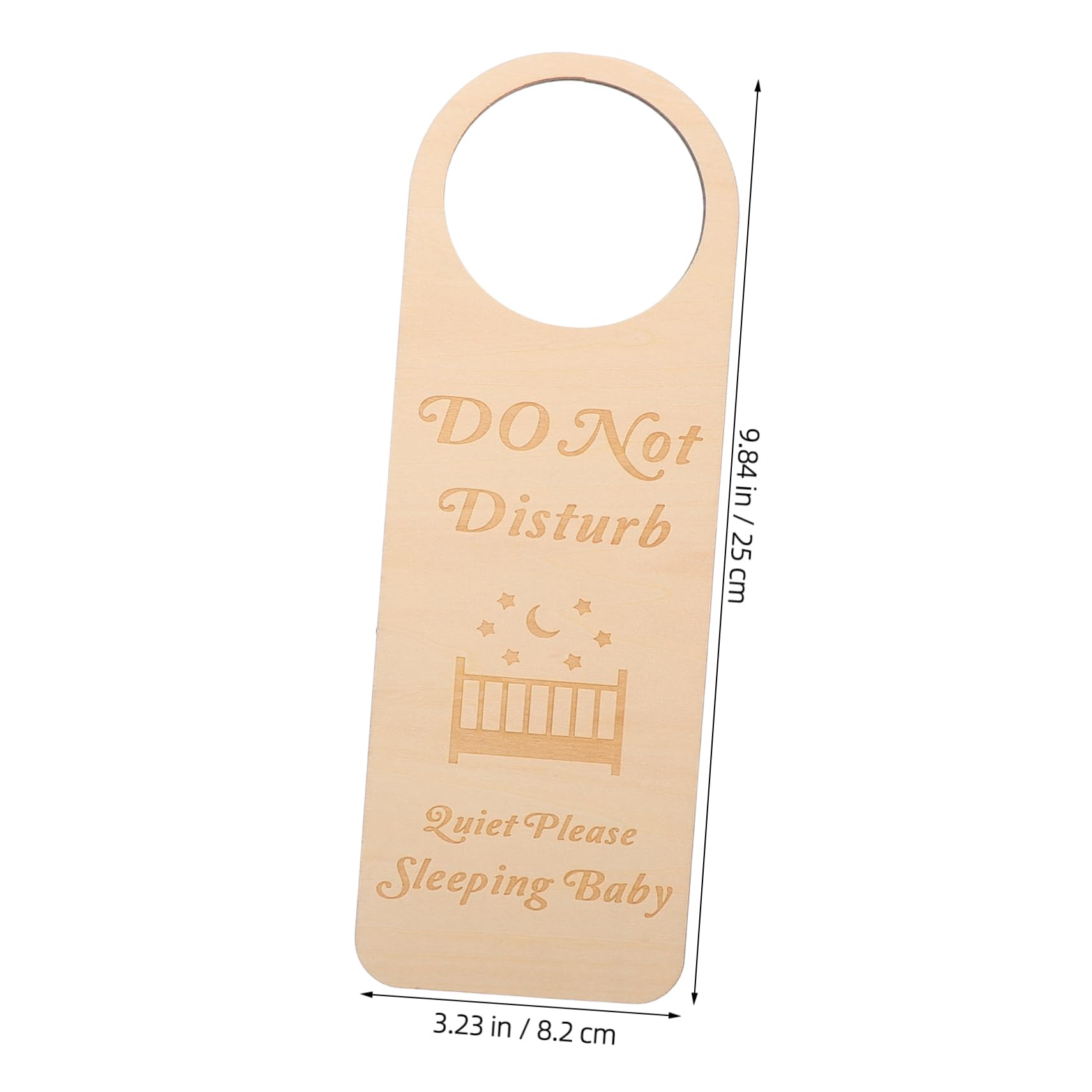 BESTonZON Do Not Disturb: 5pcs Baby Sleep Door Hangers Elegant Wooden Reminder Sign for Nursery