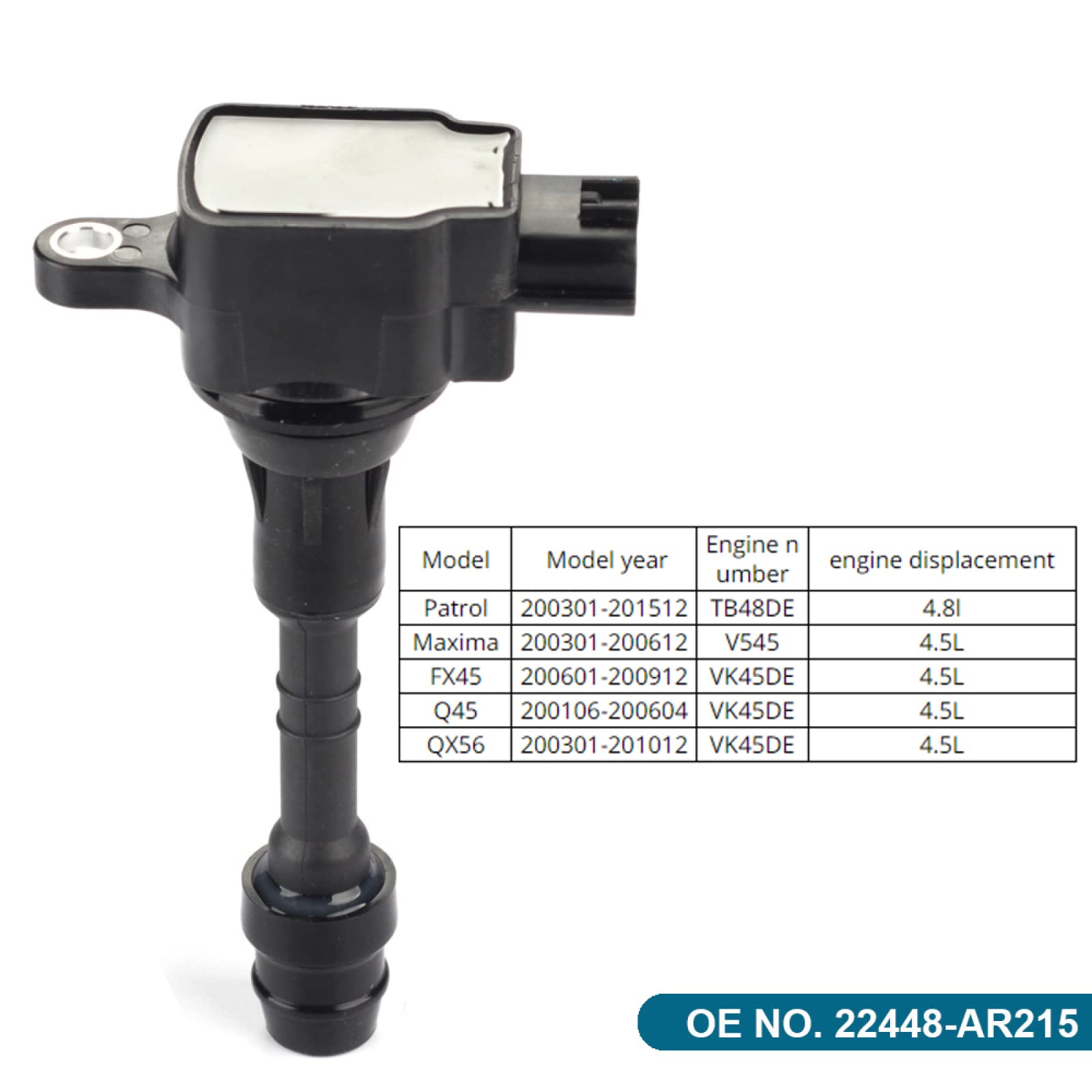 22448-AR215 22448-AR210 Bobina di accensione, per Nissan Patro 4.8 Q45 I 4.5 FX 45 Q45 III Sistemi Motore Automatico NBW-68091 Pezzi