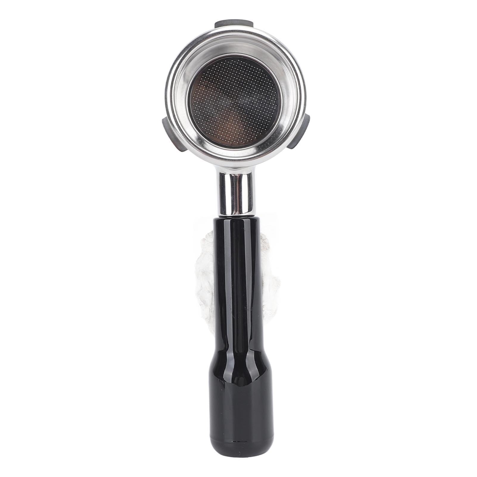 Portafiltro sin fondo de 58 mm, 3 orejas, mejora de extracción, resistencia a la oxidación, desmontable, 58 mm, portafiltro sin fondo, fácil de limpiar para (negro)