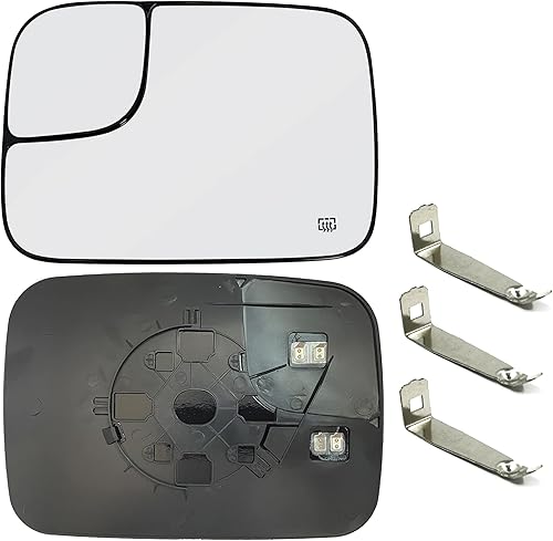 5161011AA - Espejo retrovisor con calefacción lateral izquierdo compatible con Dodge Ram 1500 2500 3500 2005-2008, espejo convexo con calefacción