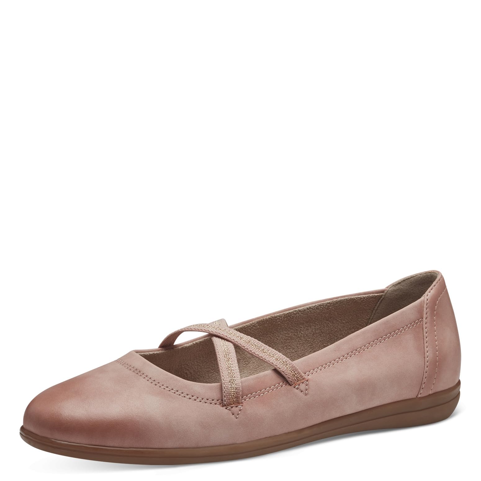 Jana Women’s Ballerinas with Strap Vegan, Old Rose, 6 UK