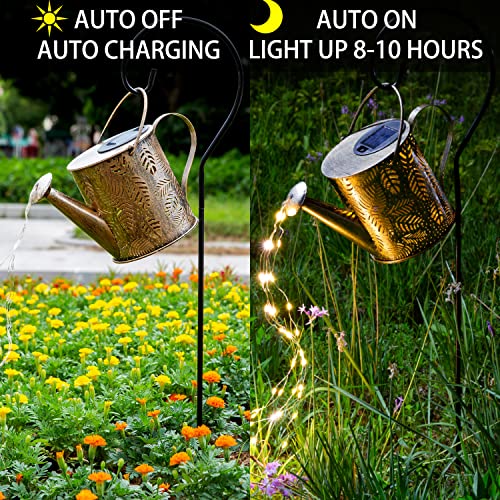 Outdoor Garden Decor Solar Lights, Large Waterproof Watering Can Landscape Lights Hanging Lantern Outside Decorations For Gardening Gift Yard Front Porch Clearance Lawn Driveway Patio Backyard Pathway #TOP3